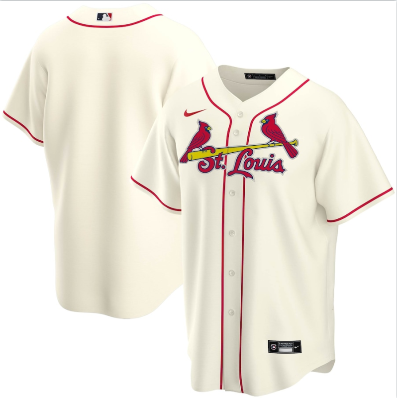 Men's St.Louis Cardinals Cream White Cool Base Stitched Jersey Men's St.Louis Cardinals Cream White Cool Base Stitched Jersey